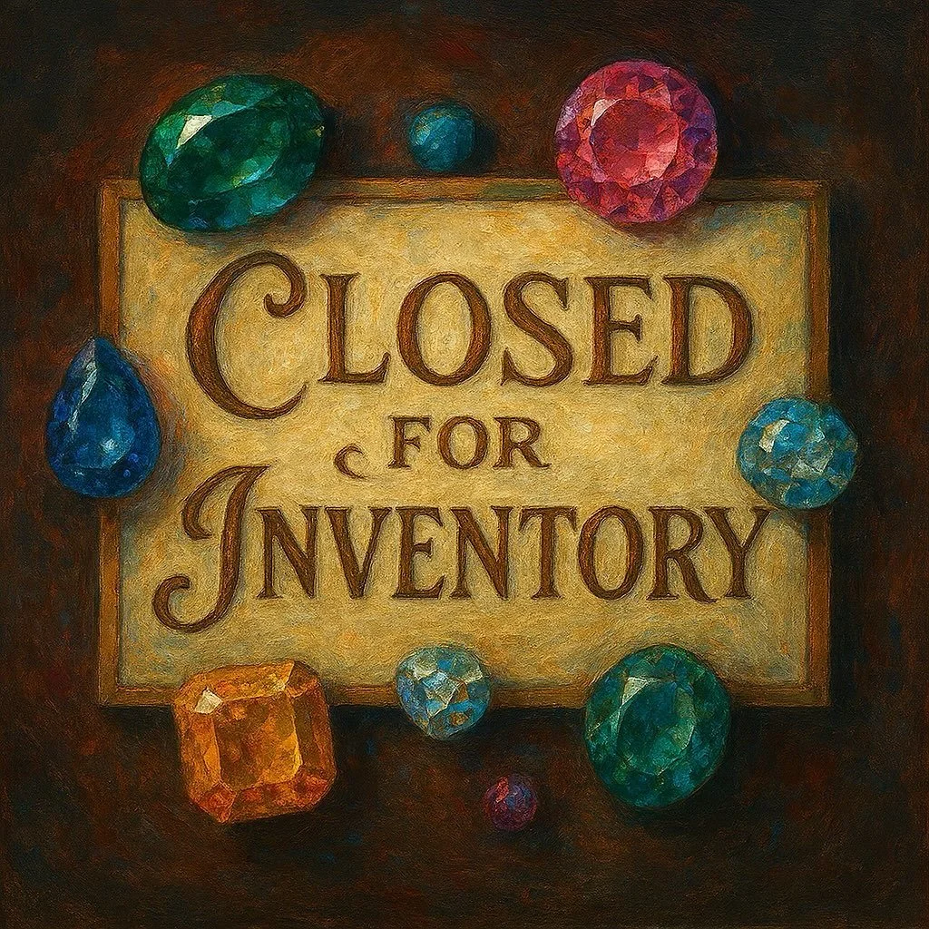 ATTENTION: The shop will be closed for inventory October 20th-23rd this week but will reopen Friday 12-7pm. We apologize for any inconvenience.