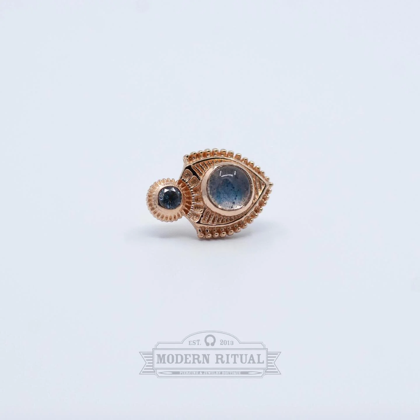 18k Rose Gold Sanchi for your conch-ie! Reba, Lea and Dave are in the shop till 7pm tonight so get out, enjoy the sun and stop by for a new piercing!