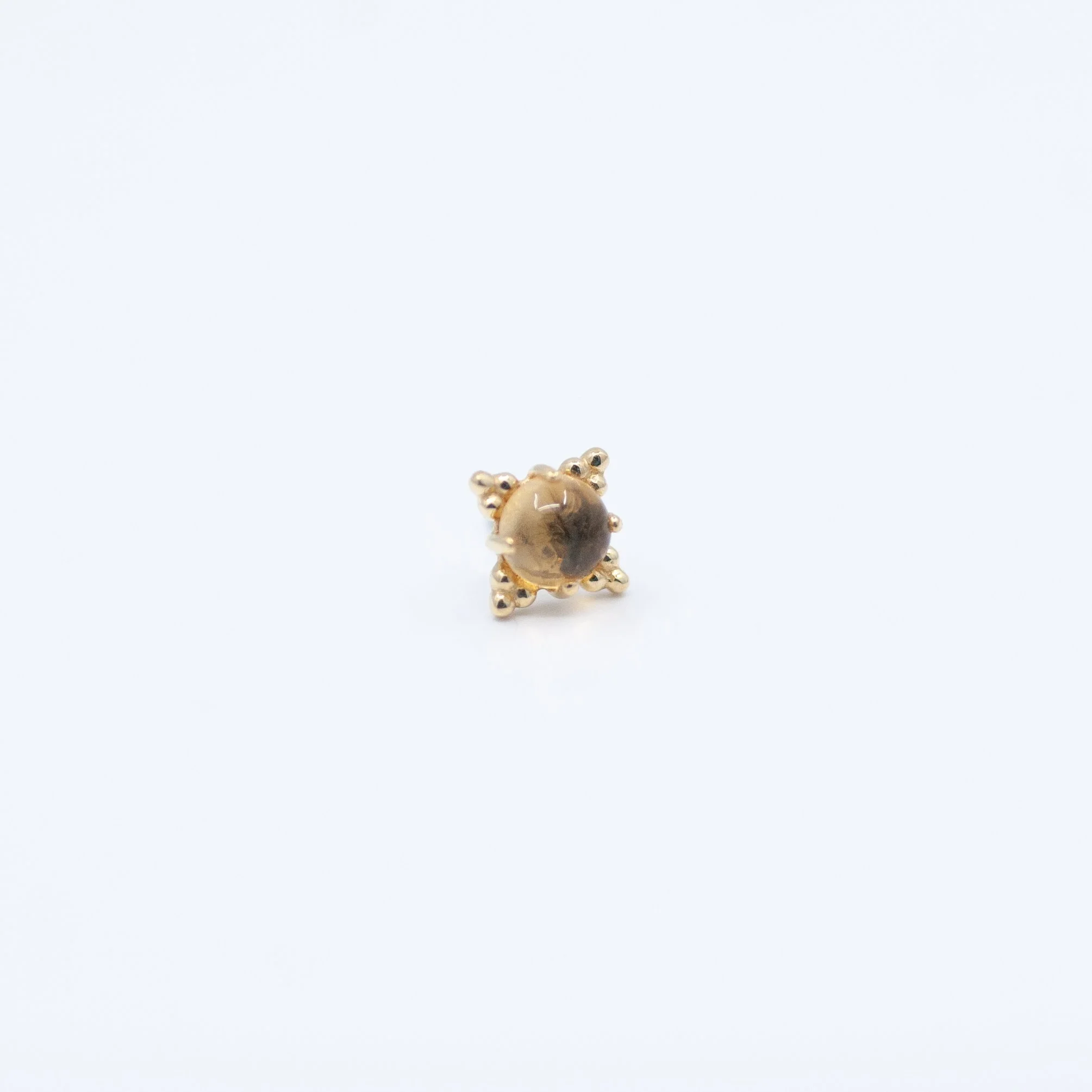 Zia - Genuine Citrine - 18k Yellow Gold - 18g/16g/14g - 5mm - 3mm - End - Threadless - Anatometal