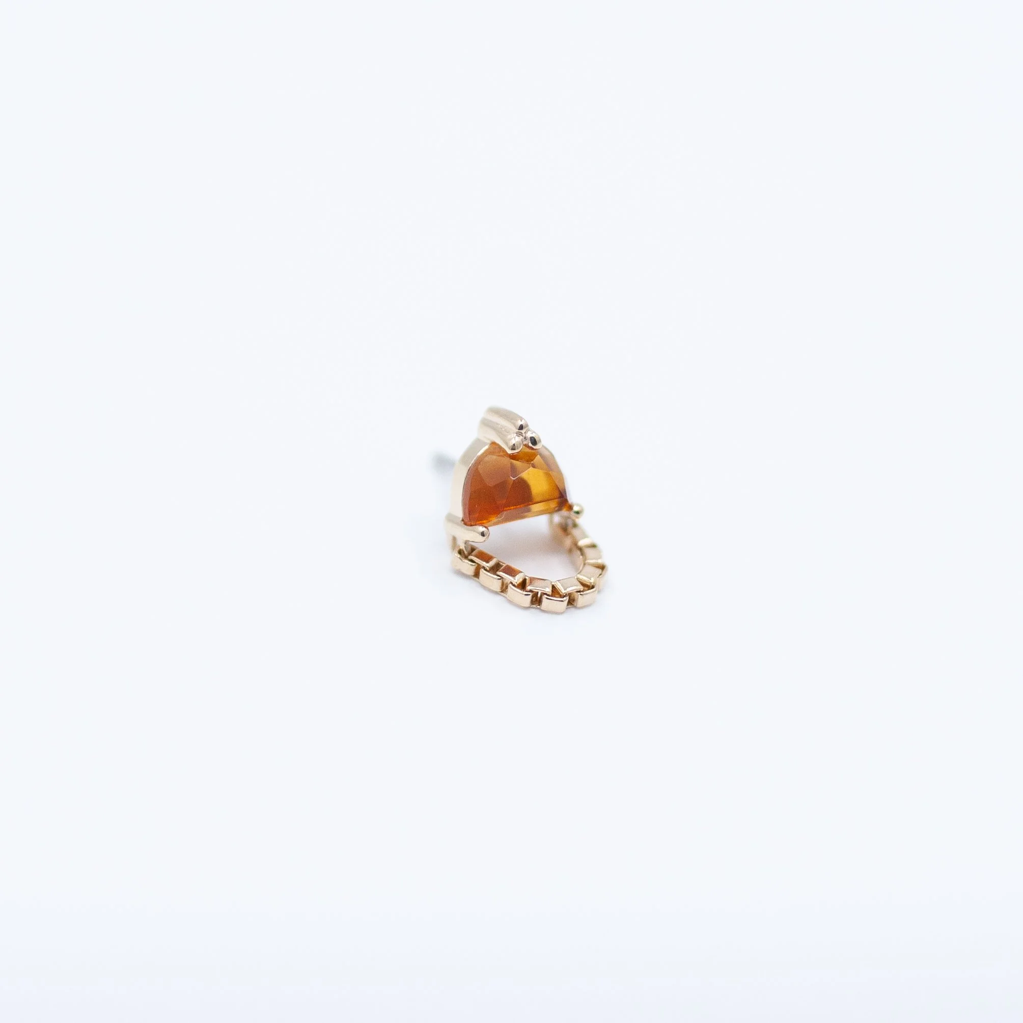 Embrace - Madiera Citrine - 14k Yellow Gold - 18g/16g - 2.5x4mm - End - Threadless - Ember