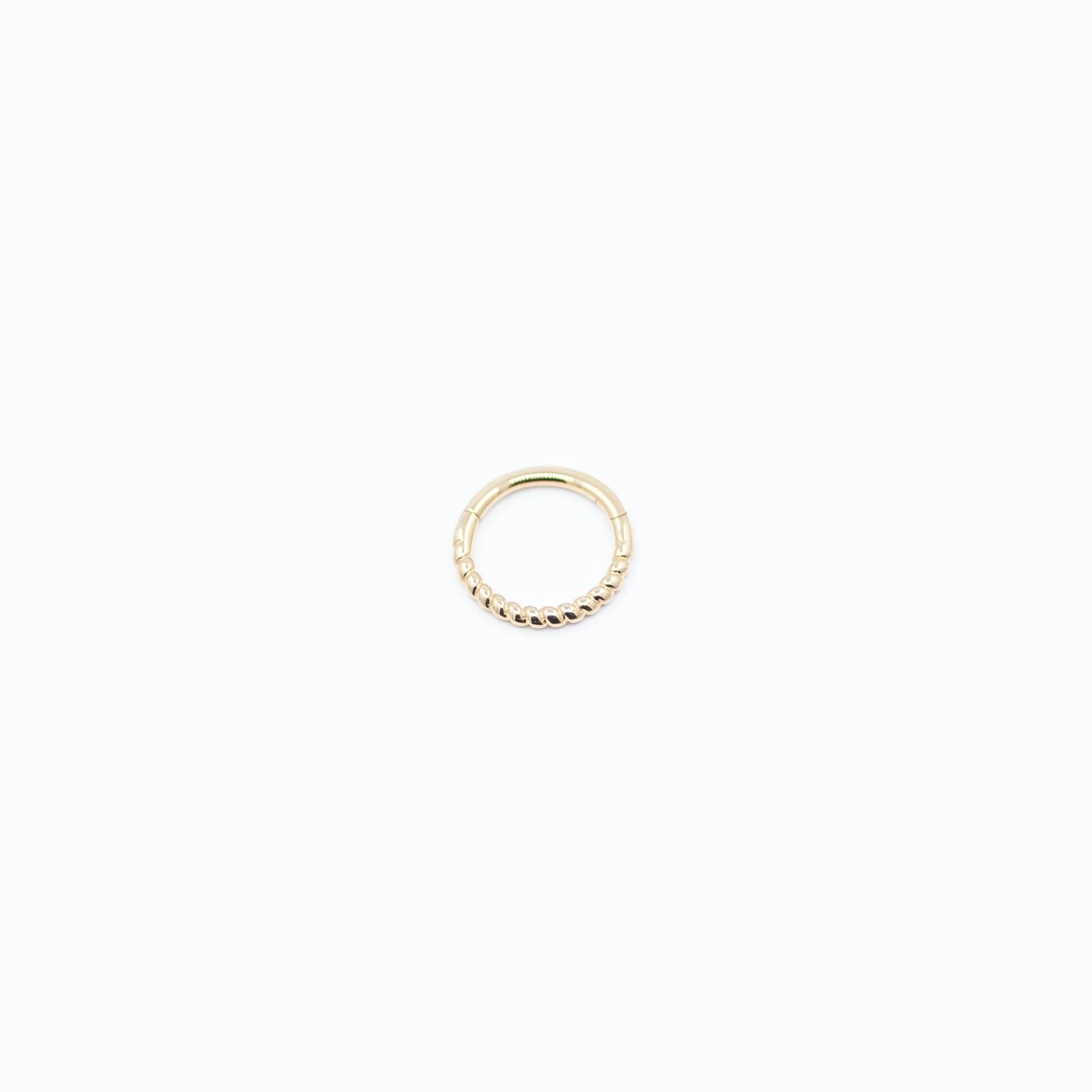 Rope Clicker - 14k Yellow Gold - 18g - 9/32" - Ring - Sun Piercer