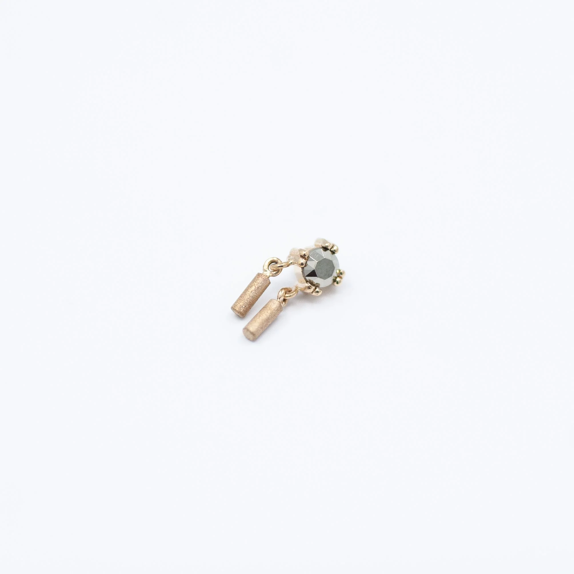 Tinsel - Marcasite - 14k Yellow Gold - 18g/16g - 3x8mm - 2.5mm - End - Threaded - BVLA