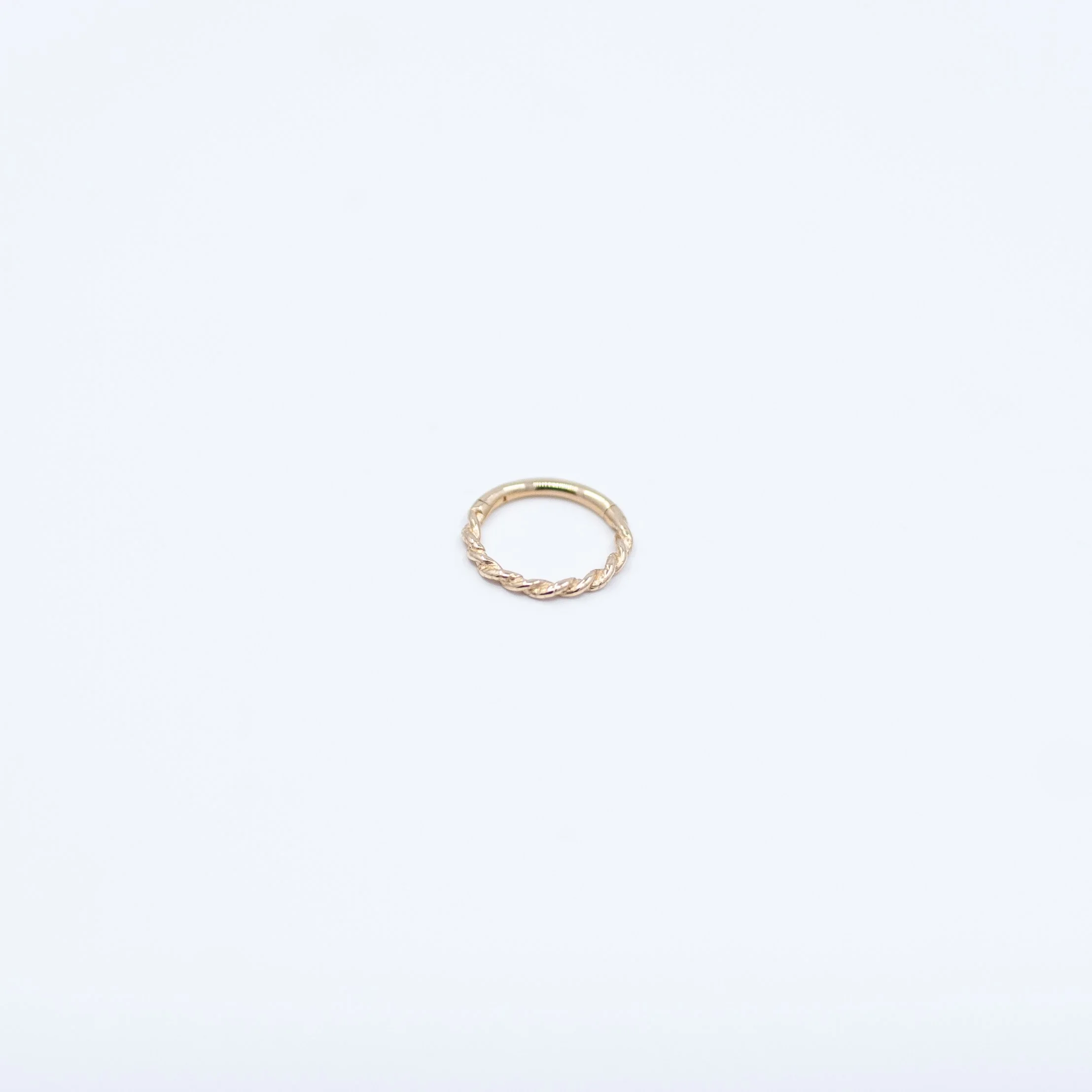 Braided Clicker - 14k Yellow Gold - 18g - 9/32" - Ring - Sun Piercer