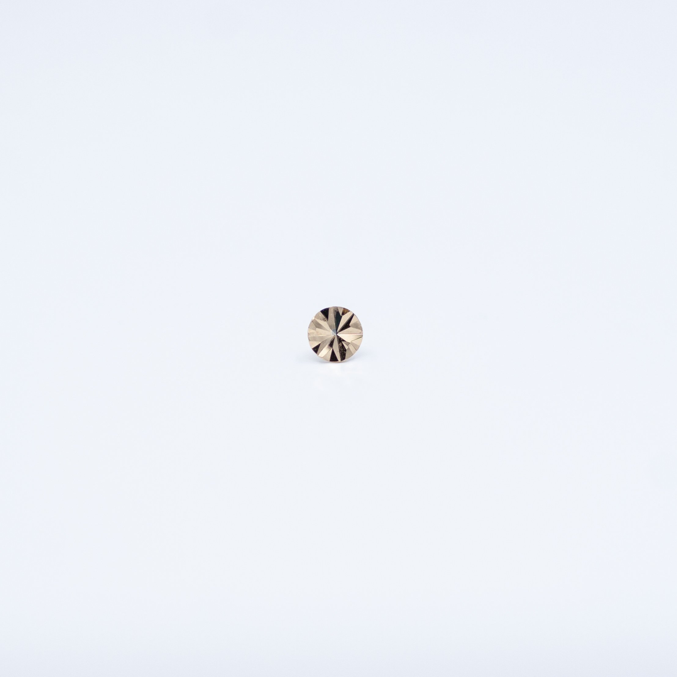 Laser Etched Disk - 14k Yellow Gold - 18g/16g - 4mm - End - Threadless - Sun Piercer