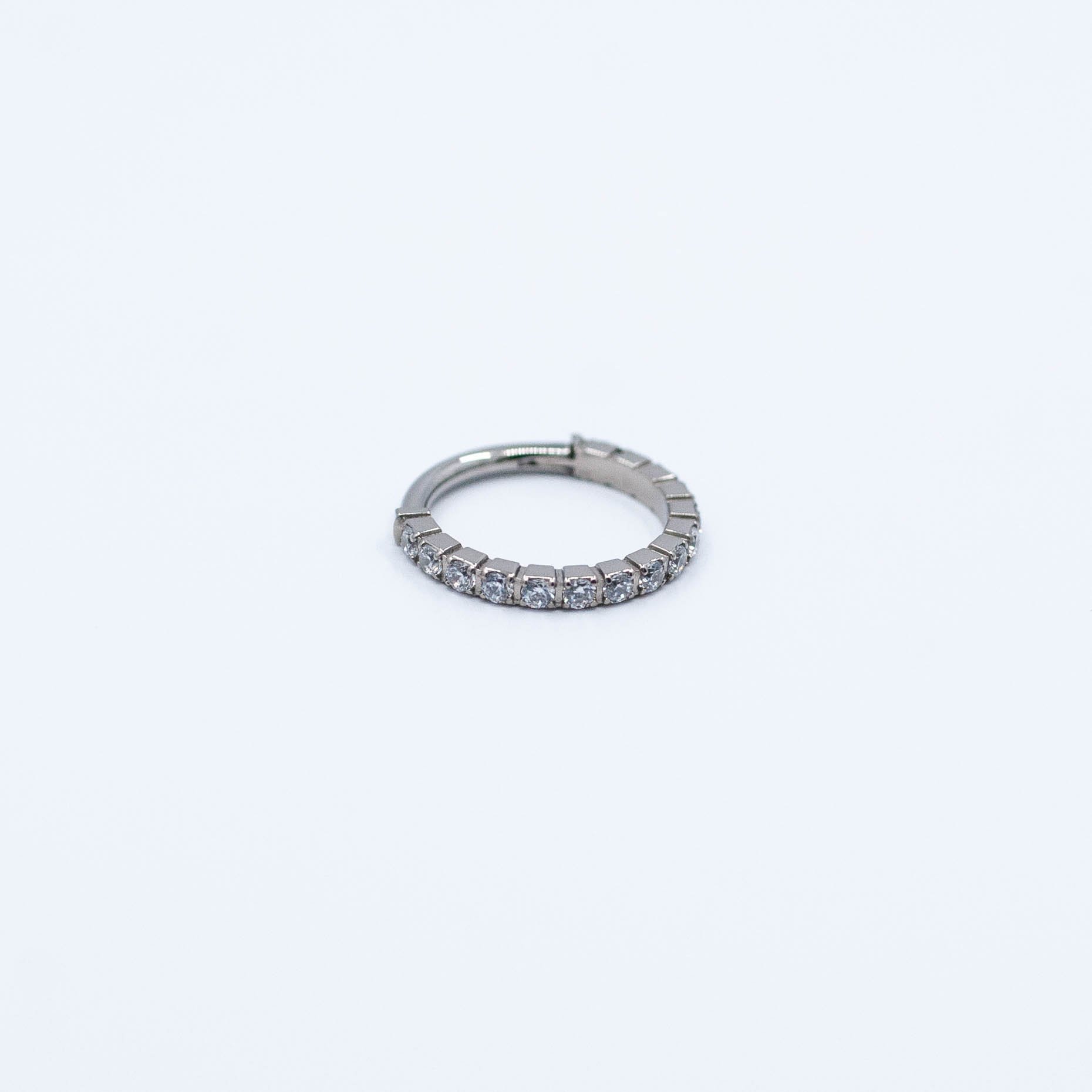 Tread Clear - White CZ - Titanium - 16g - 3/8" - 1.5mm - Clicker - Diablo