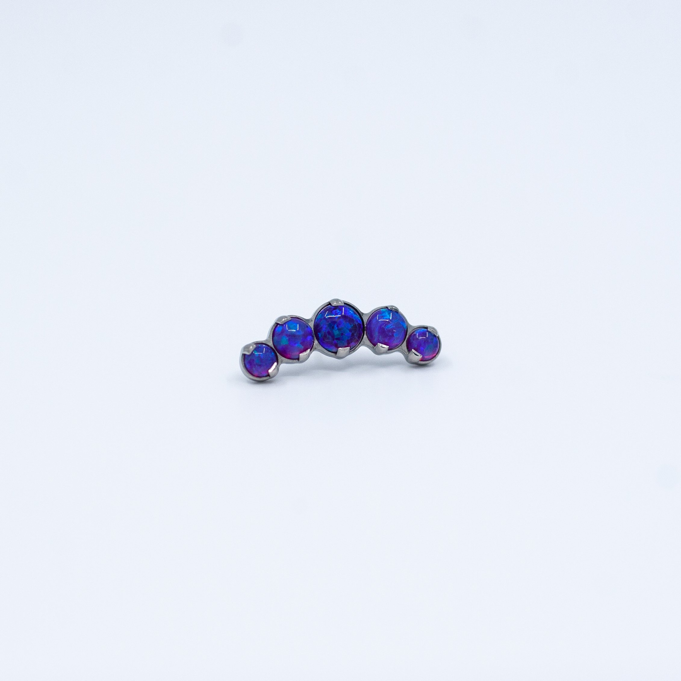 Prium - 18g/16g/14g - Sleepy Lavender Opal - 12.5x3.5mm - Titanium - End - Threadless - Industrial Strength