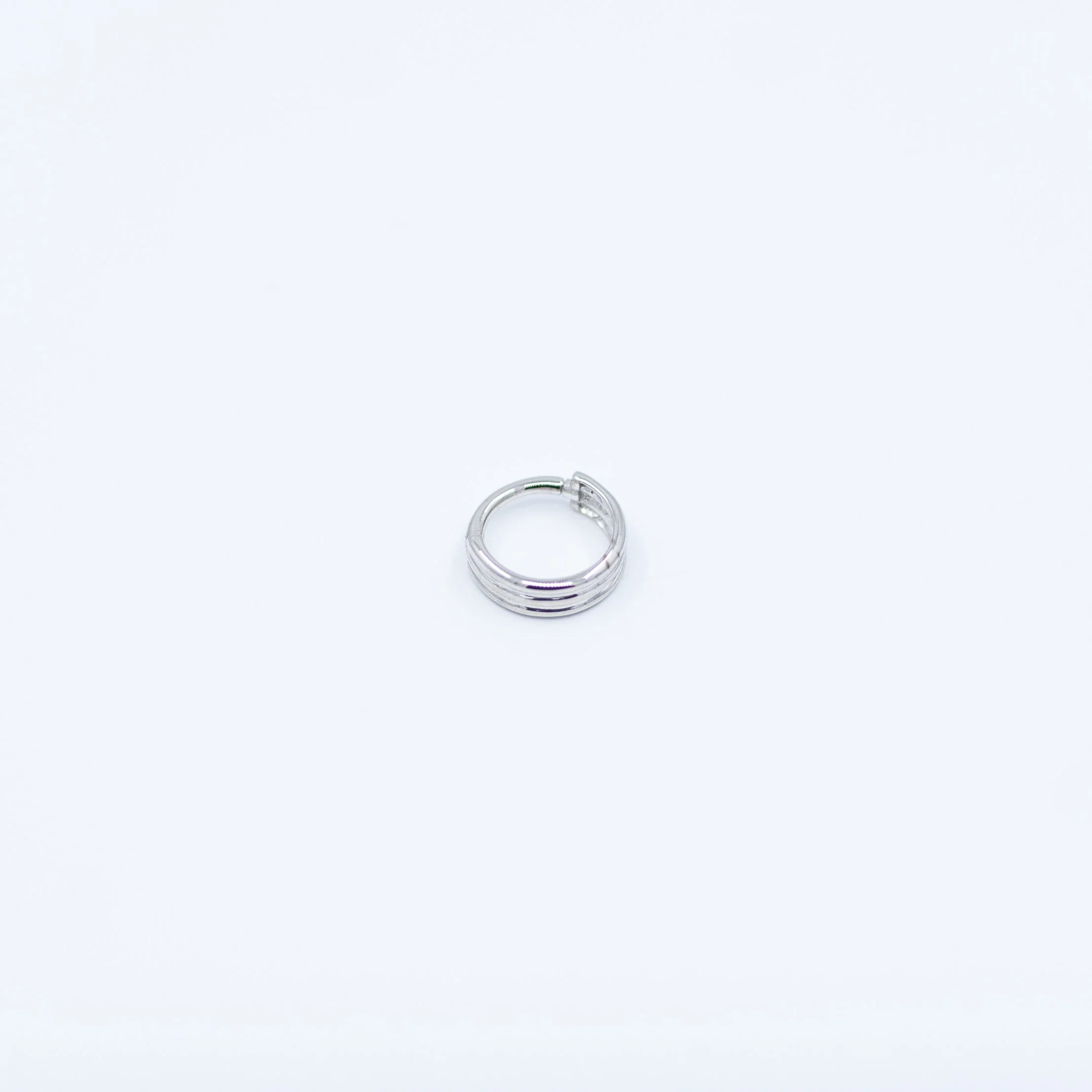 3 Ring Cuff Clicker - 14k White Gold - 18g - 9/32" - Clicker - Sun Piercer