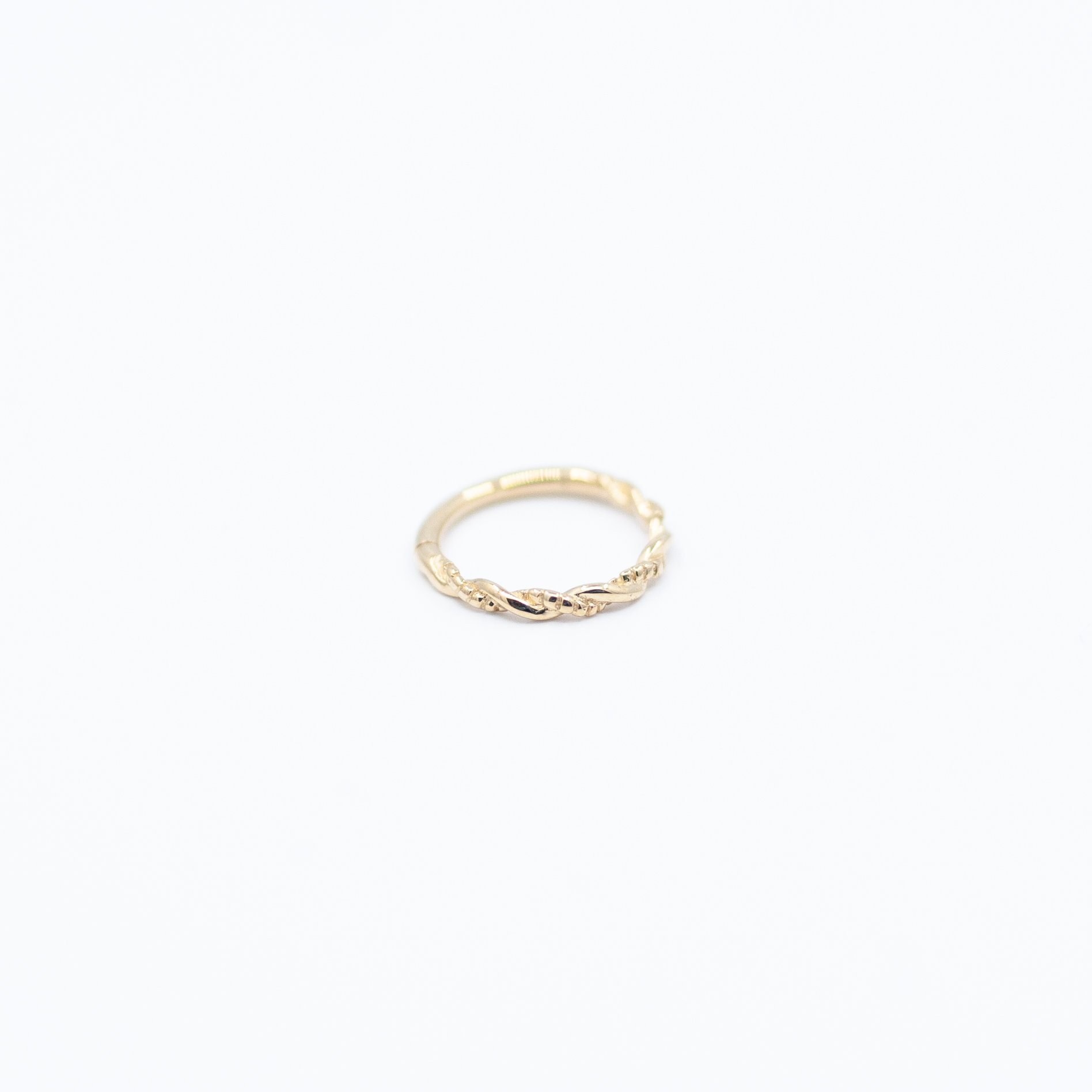 Braided Clicker - 14k Yellow Gold - 18g - 5/16" - Ring - Sun Piercer