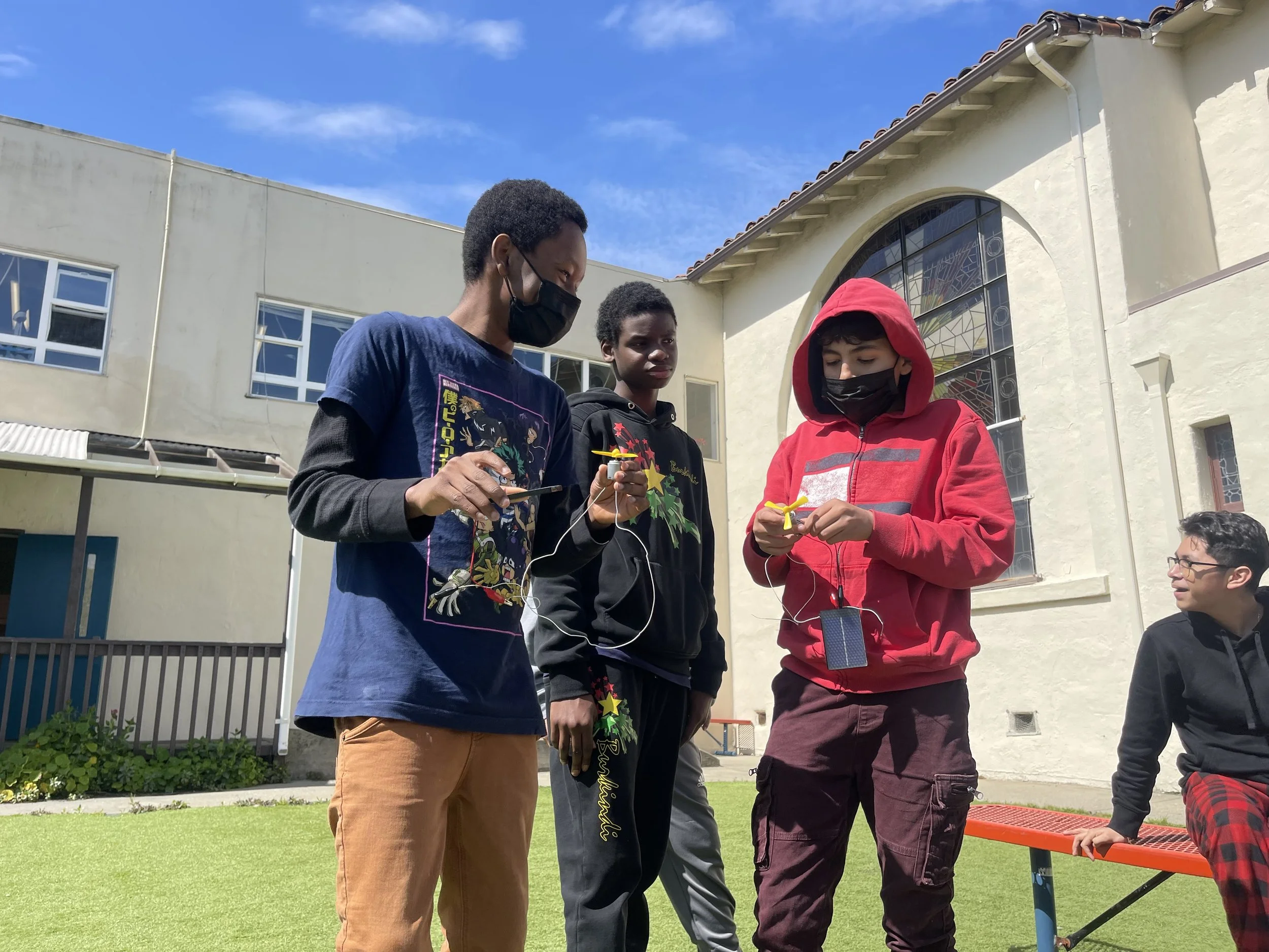 Students learn about circuitry with our "Solar Challenge" lesson