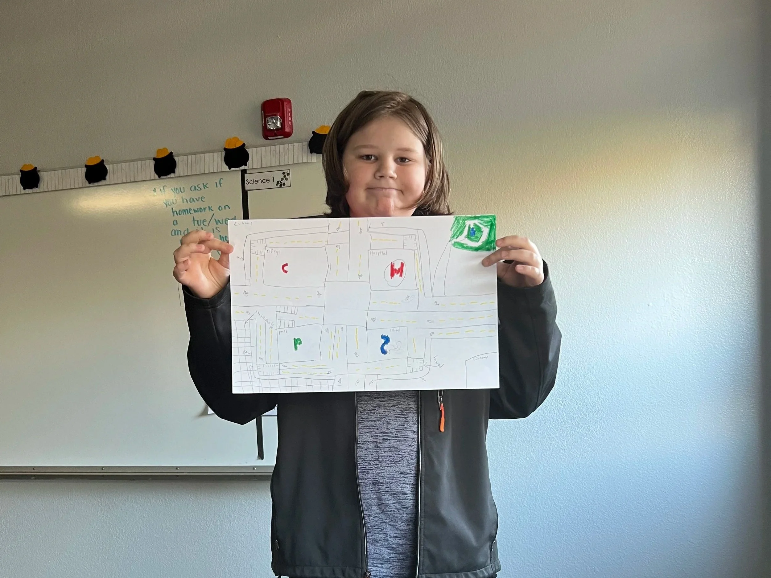 Drawings illustrate students' new knowledge of electrification with our "Net Zero Energy Future lesson