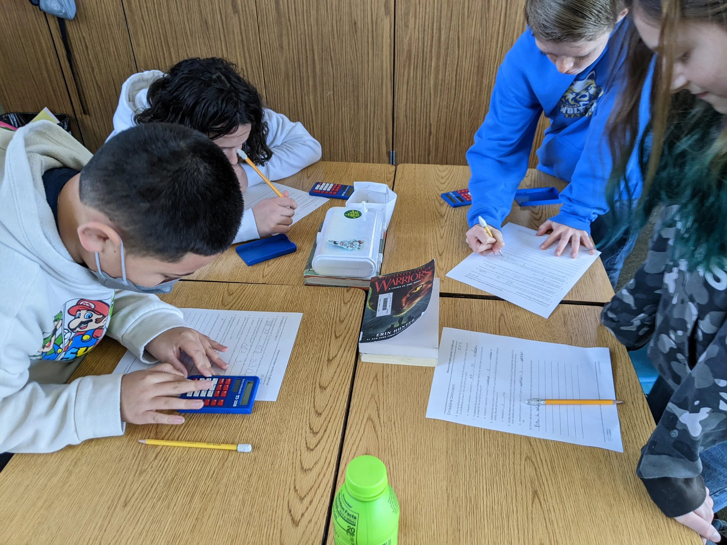 Students complete worksheets and learn about air and transportation with our "Emission Investigation" lesson