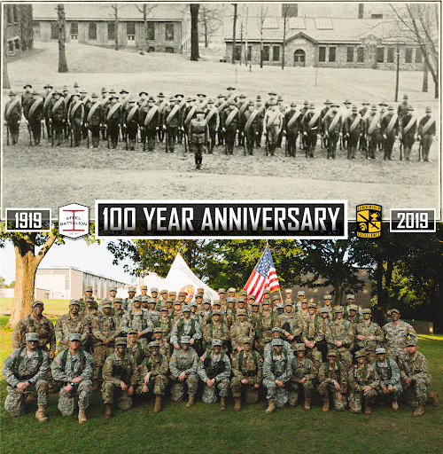 Here we have the Steel BN of the 2018-2019 school year directly compared to the Lehigh Infantry Company pictured in the 1919 epitome. It is likely however that the 1919 picture is actually of the 1917-1918 academic school year unit.