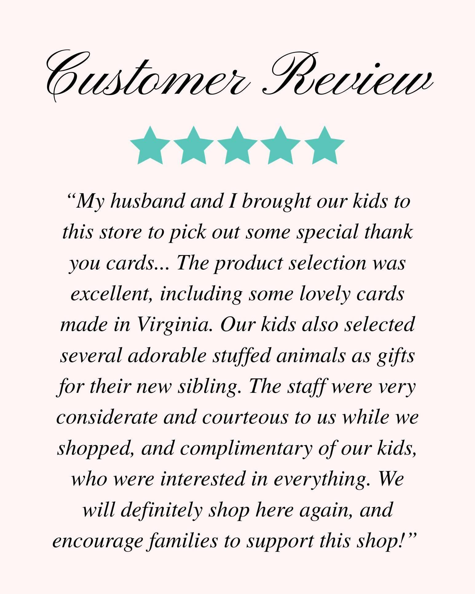 Our customers mean everything to us, and we always love to hear your feedback! 

 #customerreview #lynchburgva #shoplocal