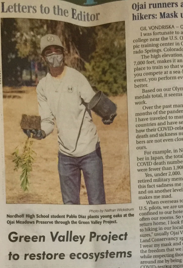 Letter Published in Ojai Valley News 