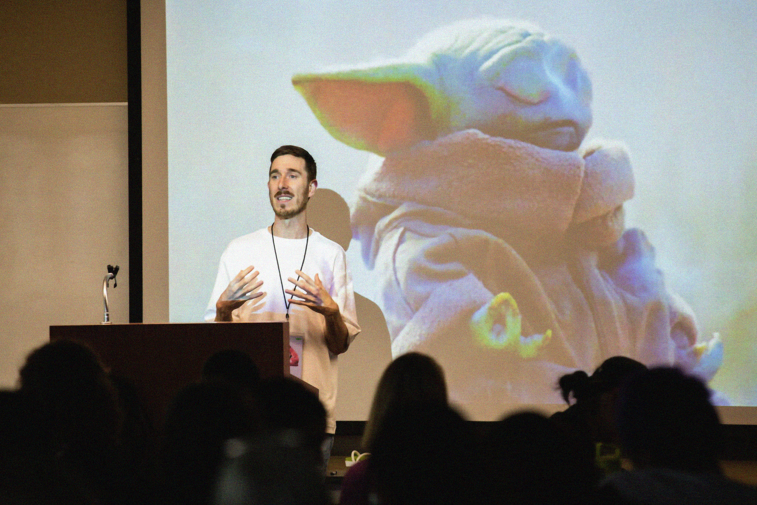 Dominic Prevost presenting the Presentation Primer workshop for creative professionals.
