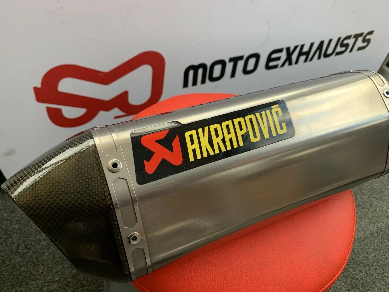 Kawasaki ZX-6R Akrapovic Titanium Carbon Exhaust End Can silencer