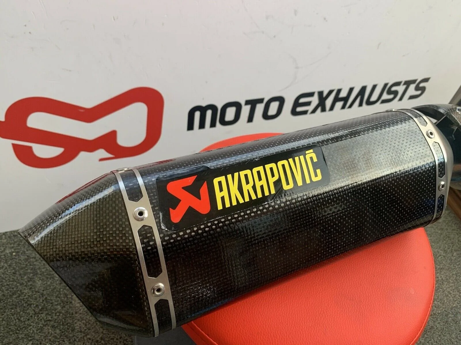 Kawasaki ZX6R Ninja Akrapovic Carbon Exhaust Silencer End Can