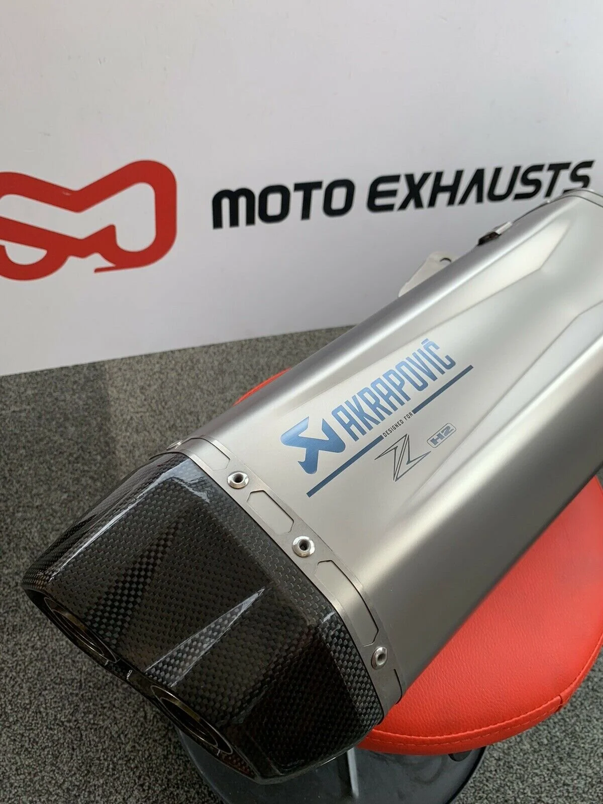 Kawasaki ZH2 Akrapovic Titanium Performance Exhaust End Can