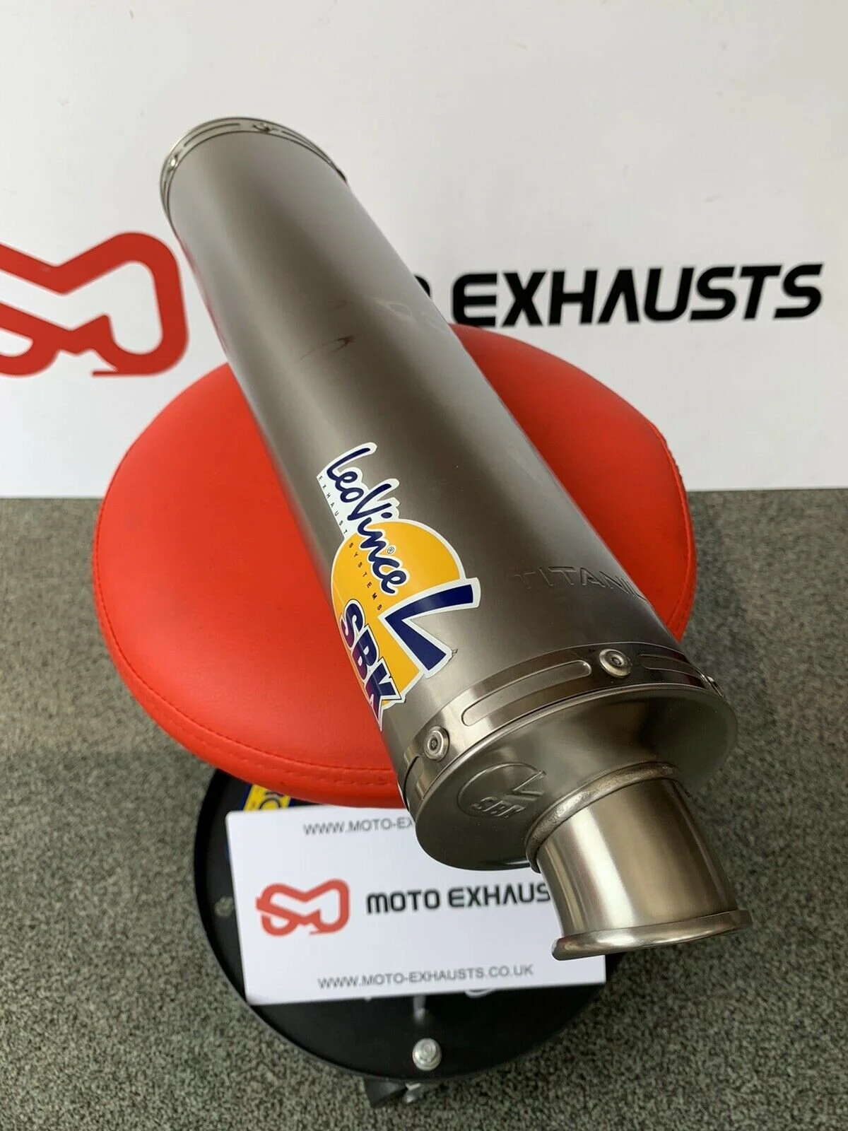 Ducati 996 998 Leo Vince Titanium Twin End Can slip on Exhausts Silencers
