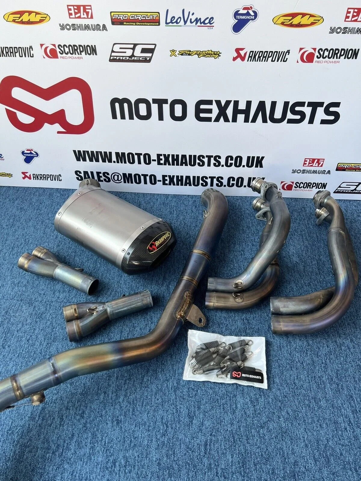 Kawasaki ZX6R 636 B1H Full Akrapovic Titanium Exhaust System — Moto