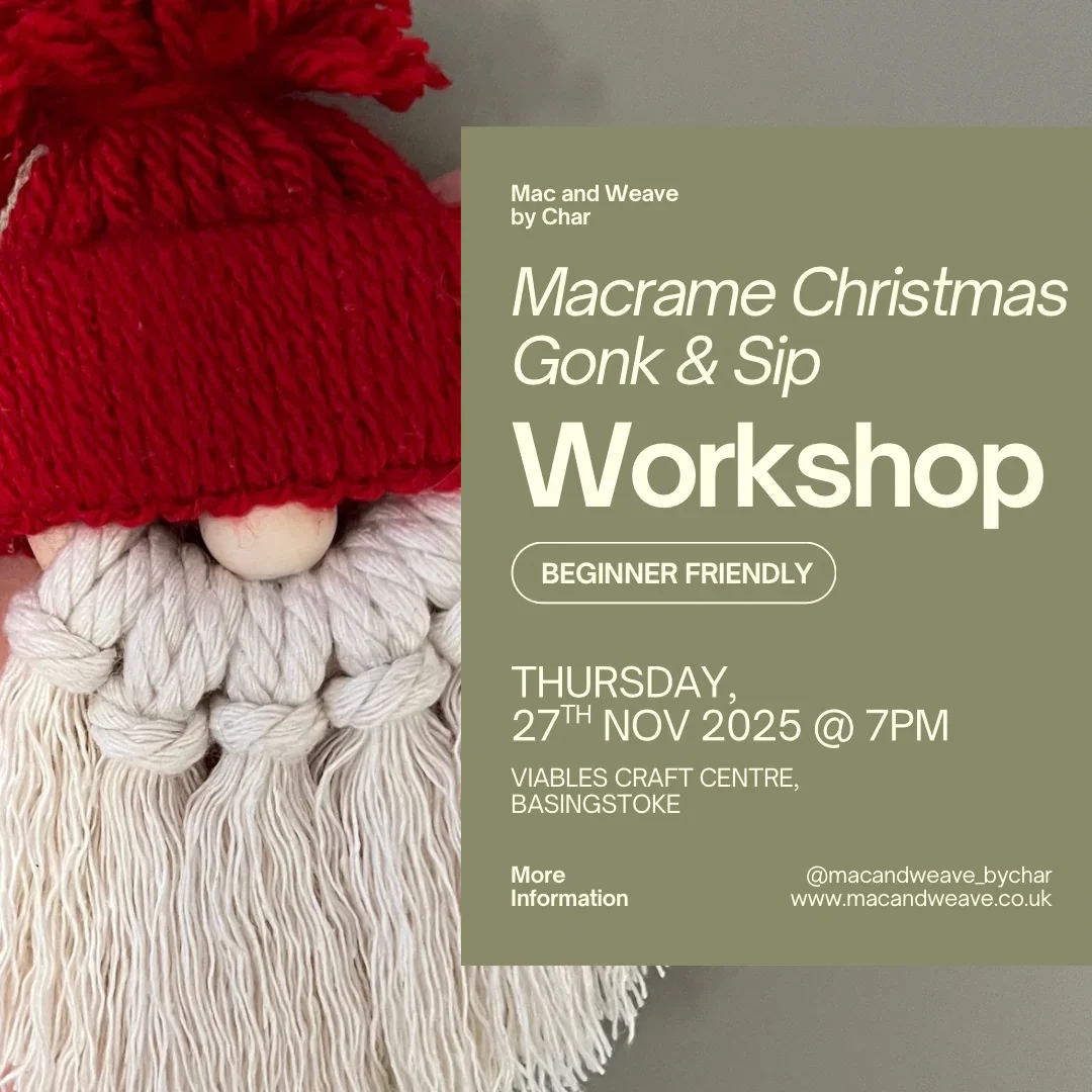 Macrame Christmas Gonk and Sip Workshop