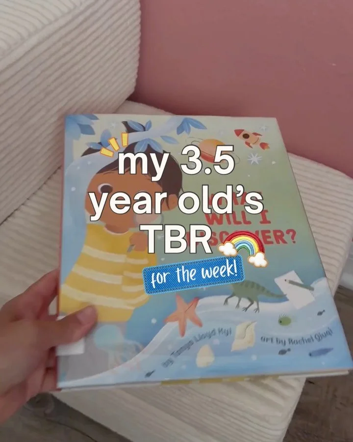 our 3.5 year old&rsquo;s TBR 🤸🏽

each week I pick books that are focused on emotional regulation, diversity, curiosity, and/or nature. 

this week&rsquo;s books were: 

Sparrow Loves Birds by Murry Burgess
Tangled: A Story About Shapes by Anne Mira