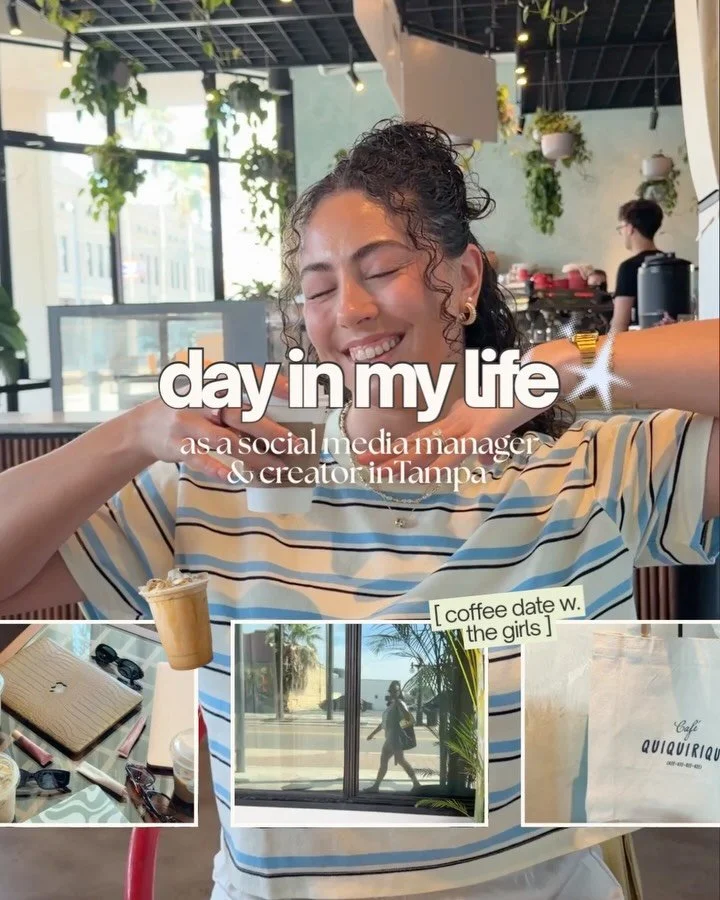 a peek into my day as a social media manager &amp; creator 🤳🏽

- WFCS (work from coffee shop) with my girls @hollabeckgirl_ &amp; @oneelevensocialstudio 
- back home to my 3.5 year old, daily activities
- early dinner for the family. I&rsquo;m in m