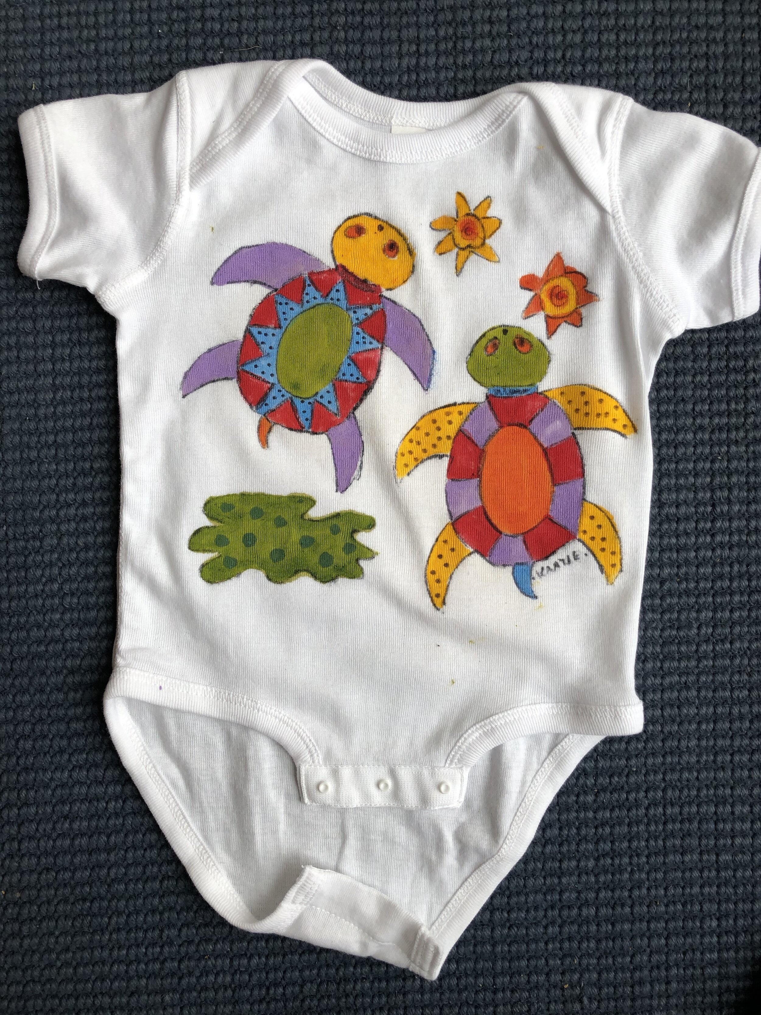 Sea Turtle Baby Onesises