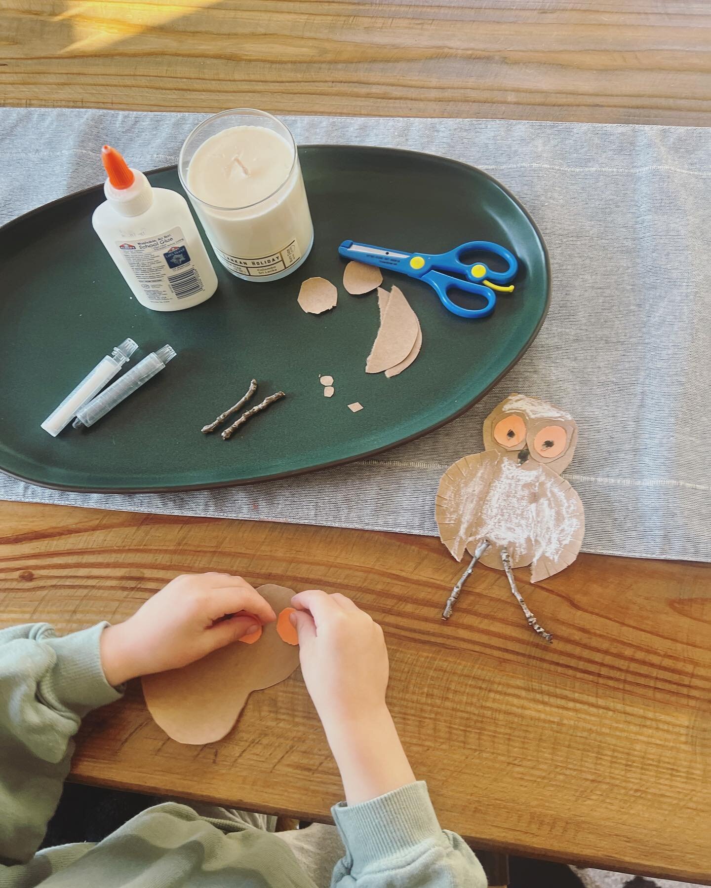 🦉✂️ Activity Idea to target Executive Functions at an early age. 

Provide a FINISHED craft &amp; materials needed. Encourage your child to use the model to plan, problem solve, and carry out the steps to make the craft! 

🧠Executive functions, vis