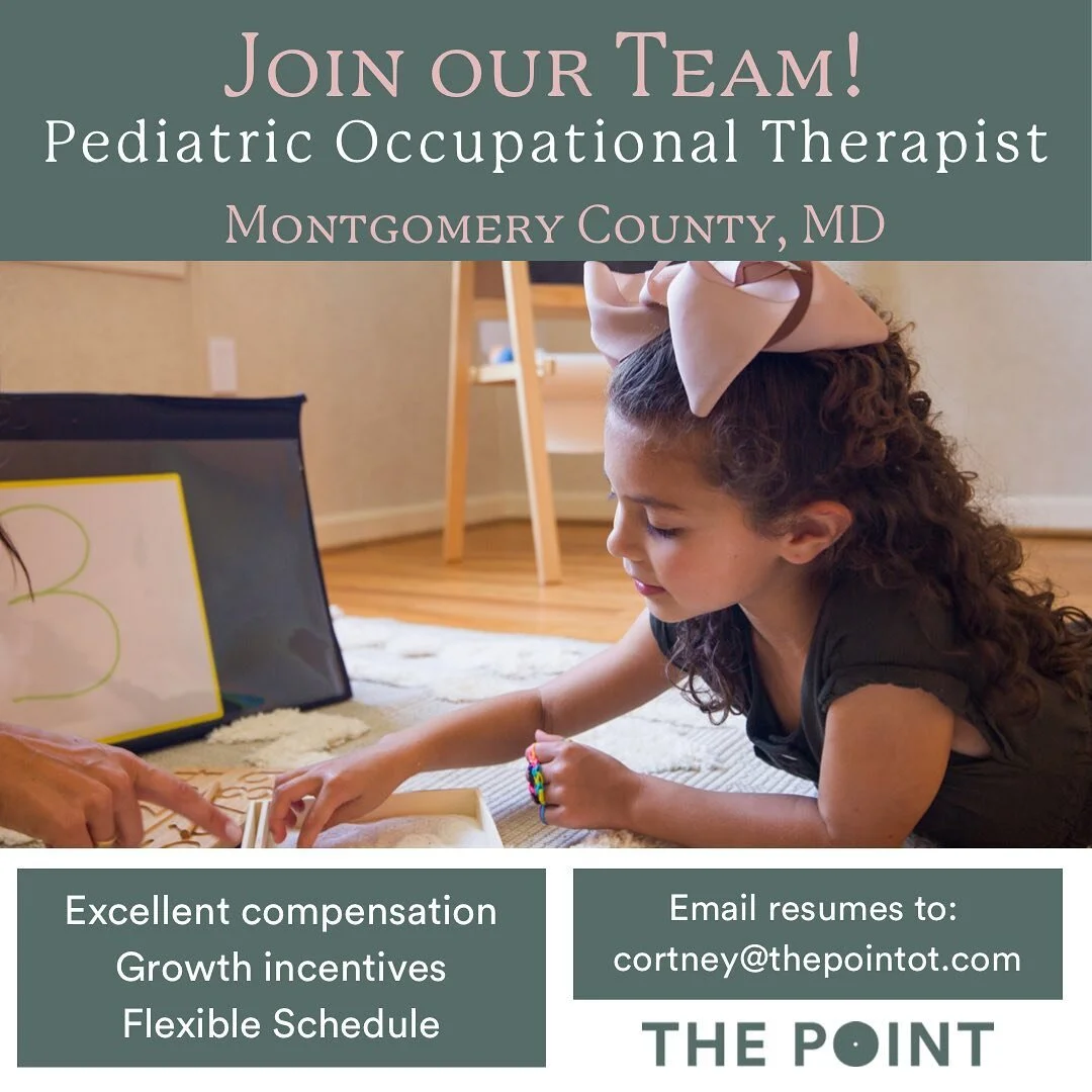 Seeking a pediatric occupational therapist to join our team as an independent contractor in Montgomery County, MD.  This is a unique opportunity to evaluate and treat kids in their private schools while collaborating with their entire school and priv
