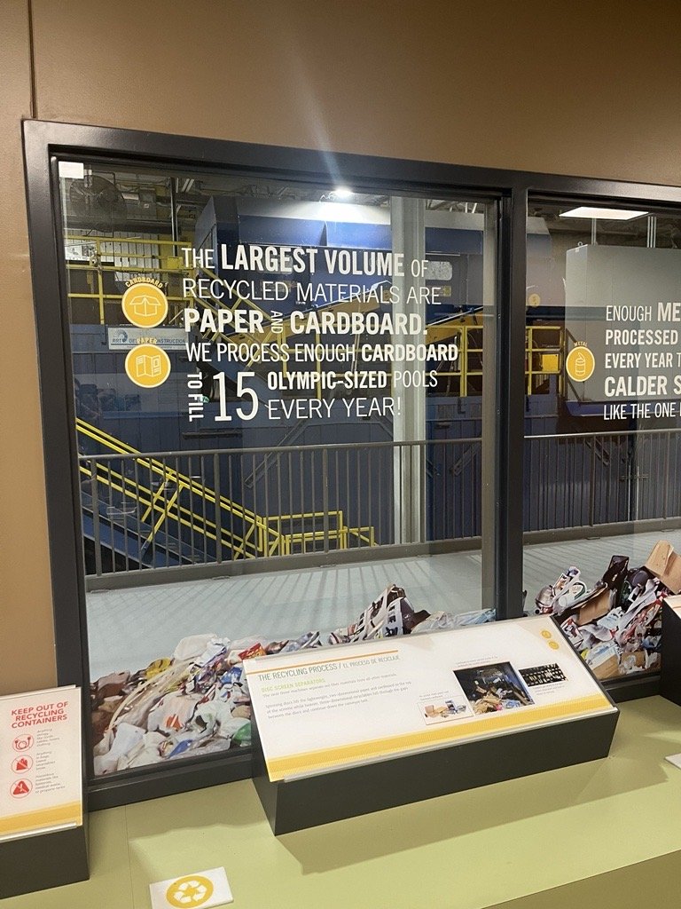 Picture of Kent County recycling facility's educational display.