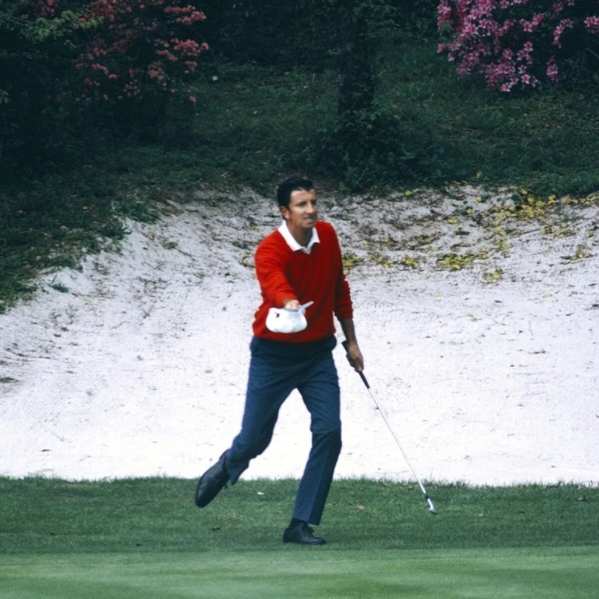 George Archer on his way to winning the 1969 Masters Tournament at Augusta National Golf Club. Photo: Augusta National/Getty Images