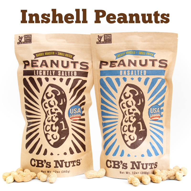 Jumbo Inshell Peanuts,  Unsalted, Salted, and Robust Roasted Salted - 12oz or Bulk