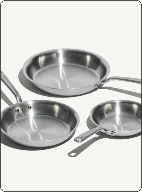 Stainless Clad Frying Set, $250