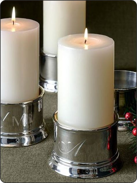 Monogrammed Candle Sleeve, $19