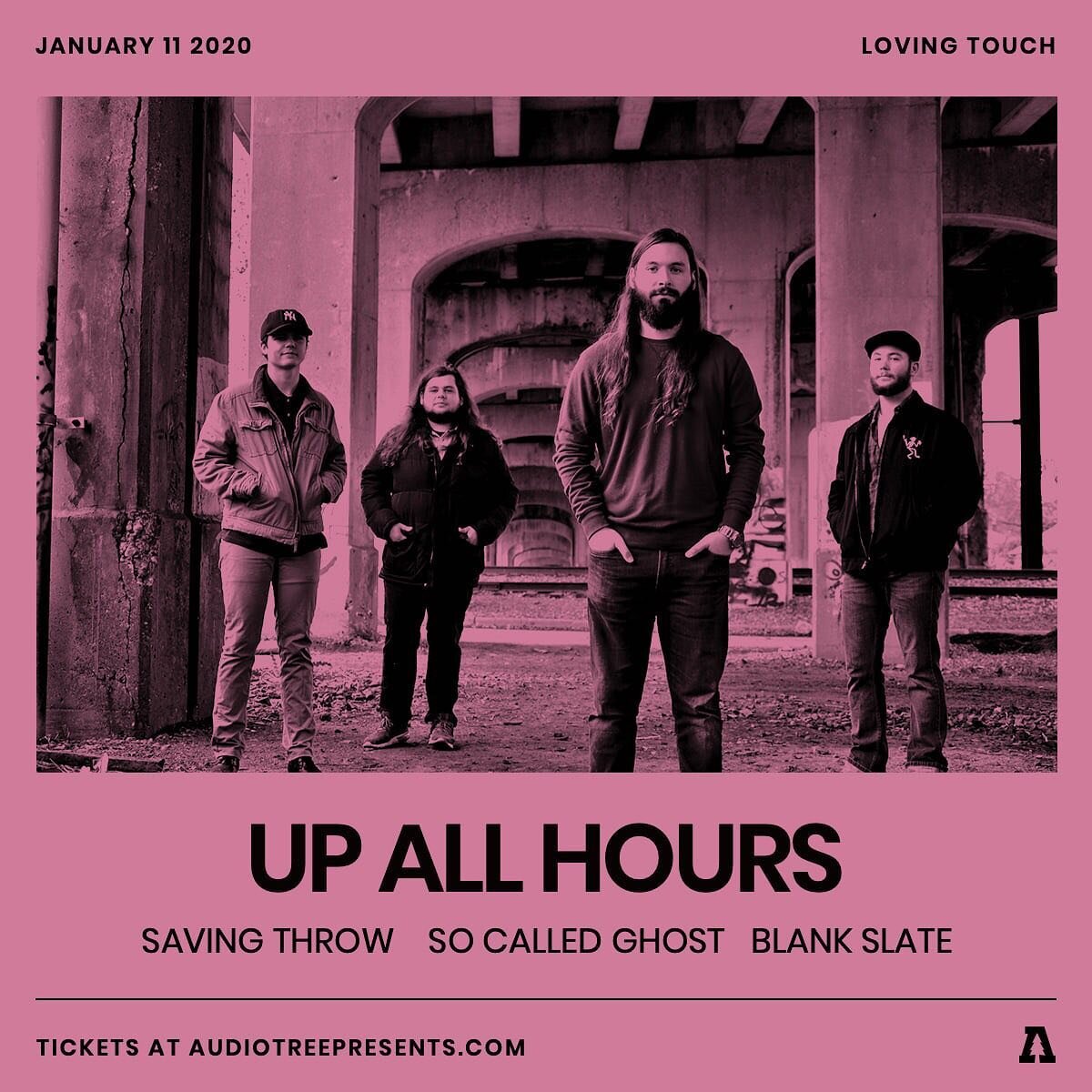 ☀️Our first show of 2020 is less than a week away! We can&rsquo;t wait to perform with @upallhoursmi, @savingthr0w, and @socalledghost! Tickets are $10 in advance and $12 at the door. We play at 7:45 and doors open at 7:00! Thanks @audiotreepresents 
