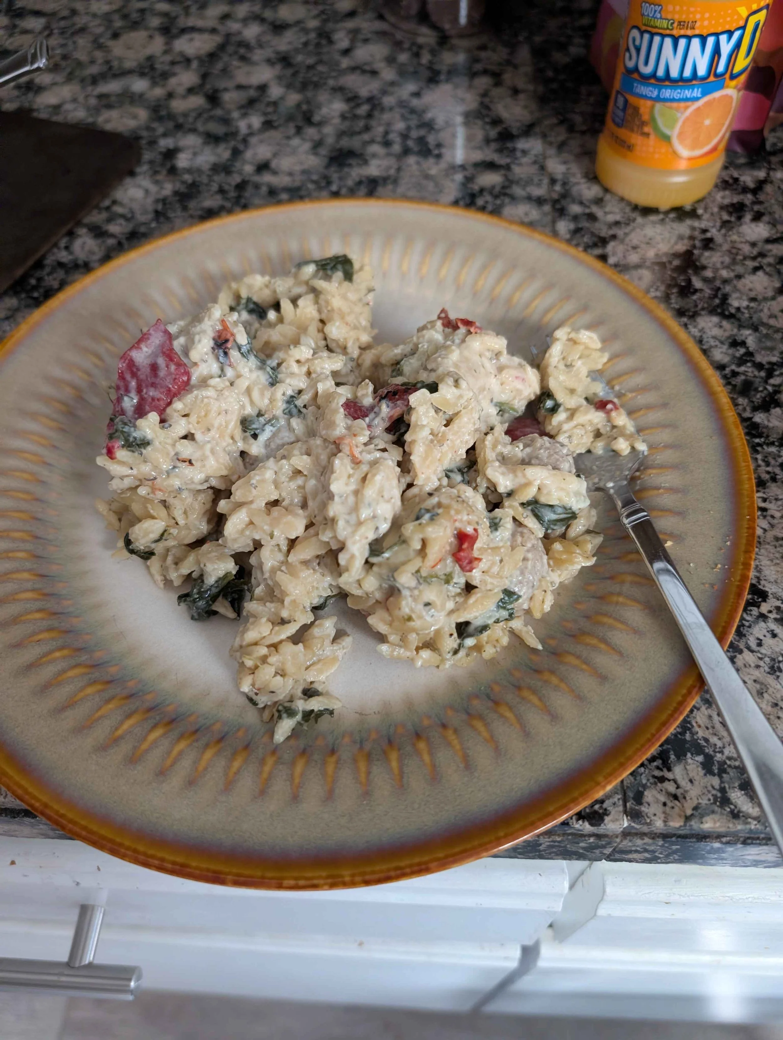 Easy Meatball Orzo