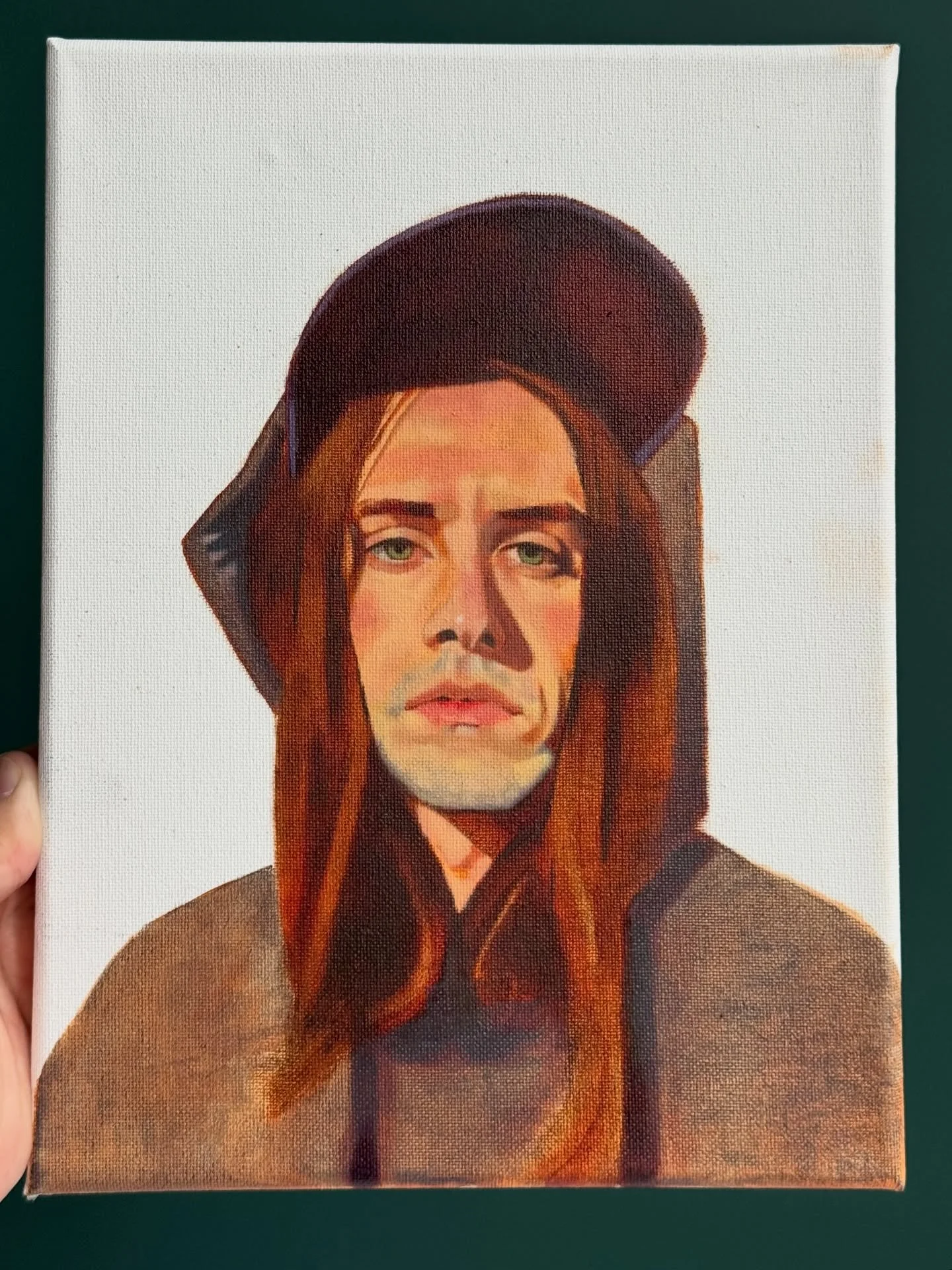 Process for &ldquo;Hat guy&rdquo;. 
Oil on canvas 
2026
#portrait #oilpainting #process #caneyo