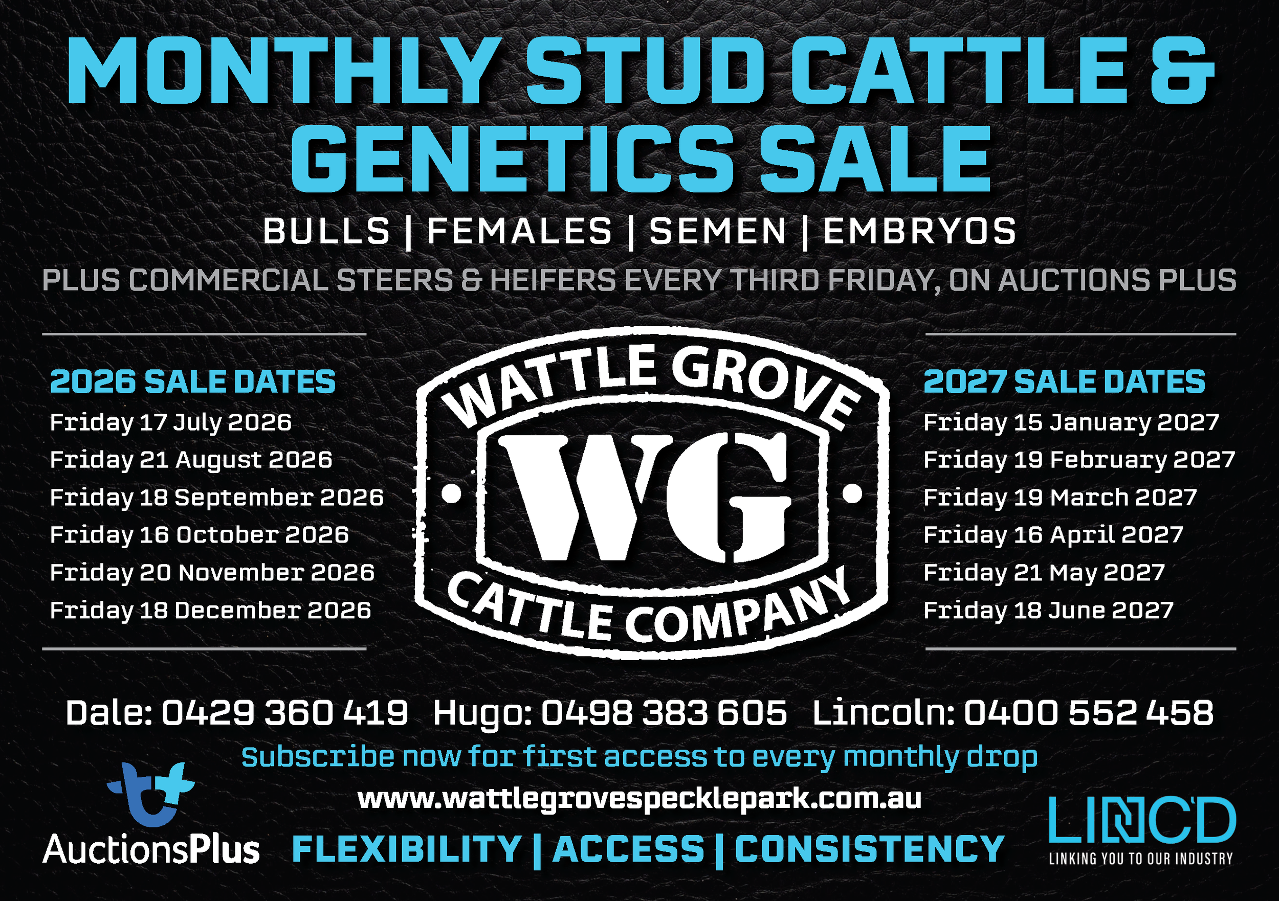 Wattle Grove Cattle Company Monthly Stud Cattle &amp; Genetics Sale