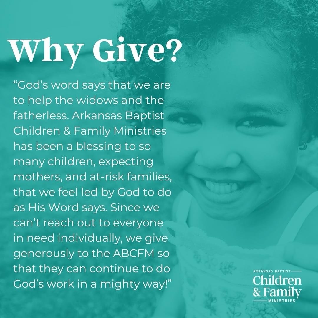 One of our donors recently shared their reason for giving! Join them in making a positive impact on your community. Give today and be a part of something truly meaningful! 💙 #MakeADifference #givebacktothecommunity #FaithInAction 

www.arkansasfamil