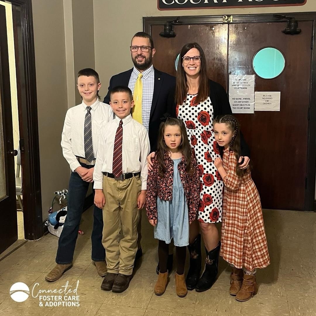 The Harper family recently celebrated a momentous day with their family and friends as they welcomed three precious children into their lives! Initially set on private infant adoption and foster respite care, God redirected their hearts to embrace a 