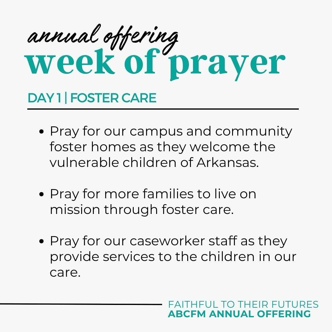 As churches across Arkansas kick off their ABCFM Annual Offering giving, join us in praying for the generational impact their generosity will have on countless lives. 🙏 #ABCFMAnnualOffering #PrayForImpact #FaithfultotheirFutures