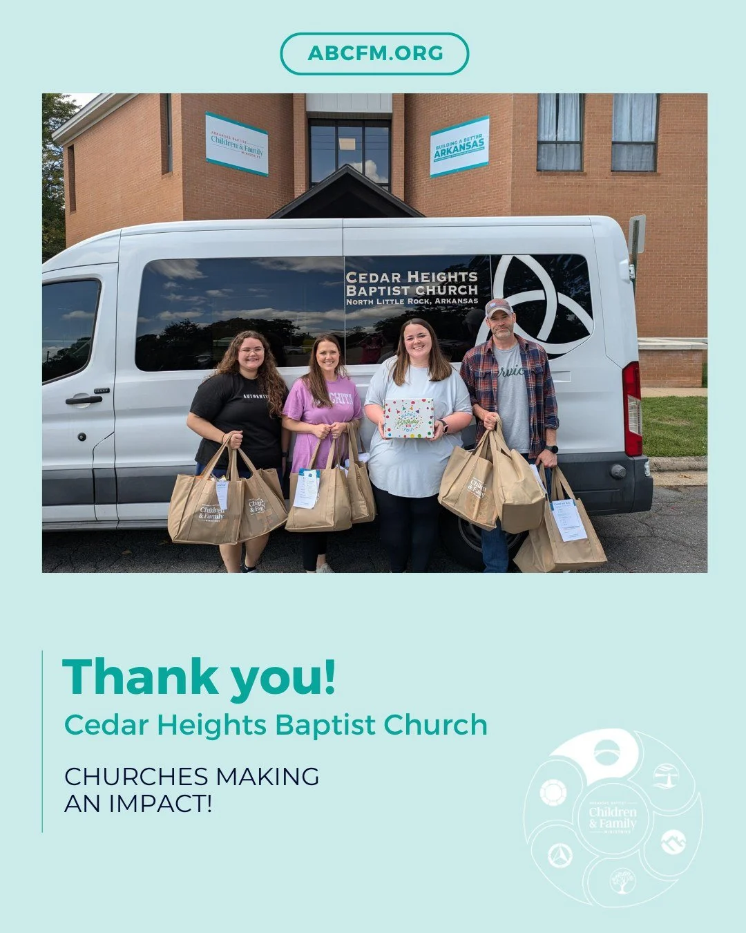 💛 Thank You, Cedar Heights Baptist Church!

We&rsquo;re so grateful for the Cedar Heights Baptist Church family for collecting and packing Grab-and-Go bags, Birthday Boxes, and Room Refresh Kits for children and families in care.

The response from 