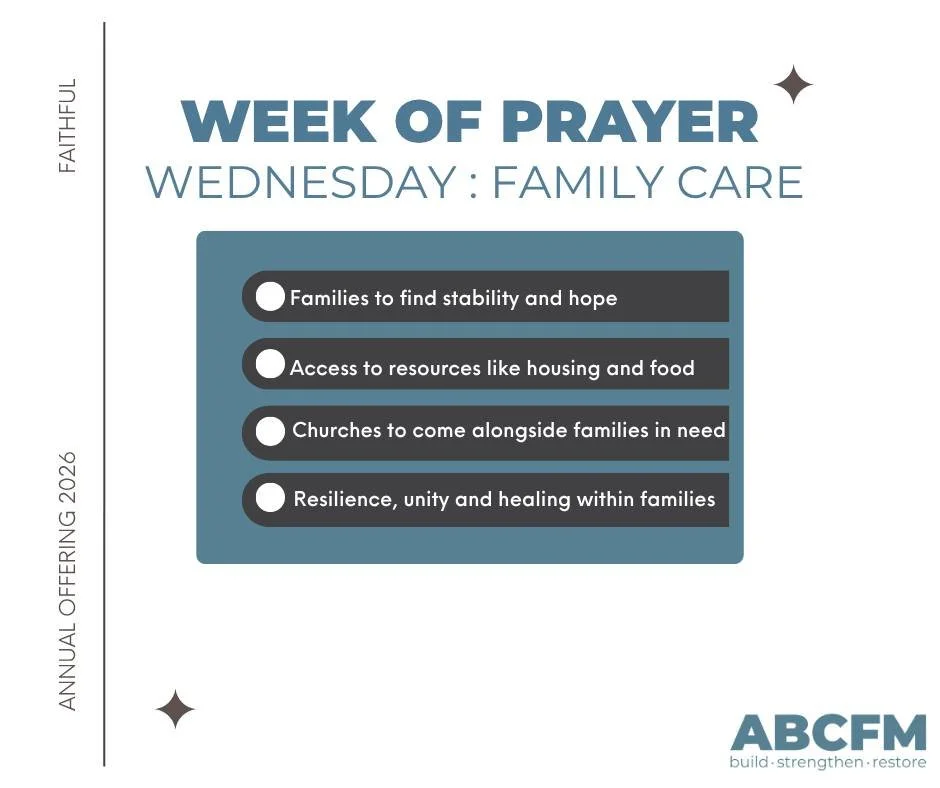&ldquo;Carry each other&rsquo;s burdens&hellip;&rdquo; &mdash; Galatians 6:2

Families often face challenges such as financial strain, and a lack of strong support systems.

Prayer Points:
&bull; For families to experience stability, direction, and r