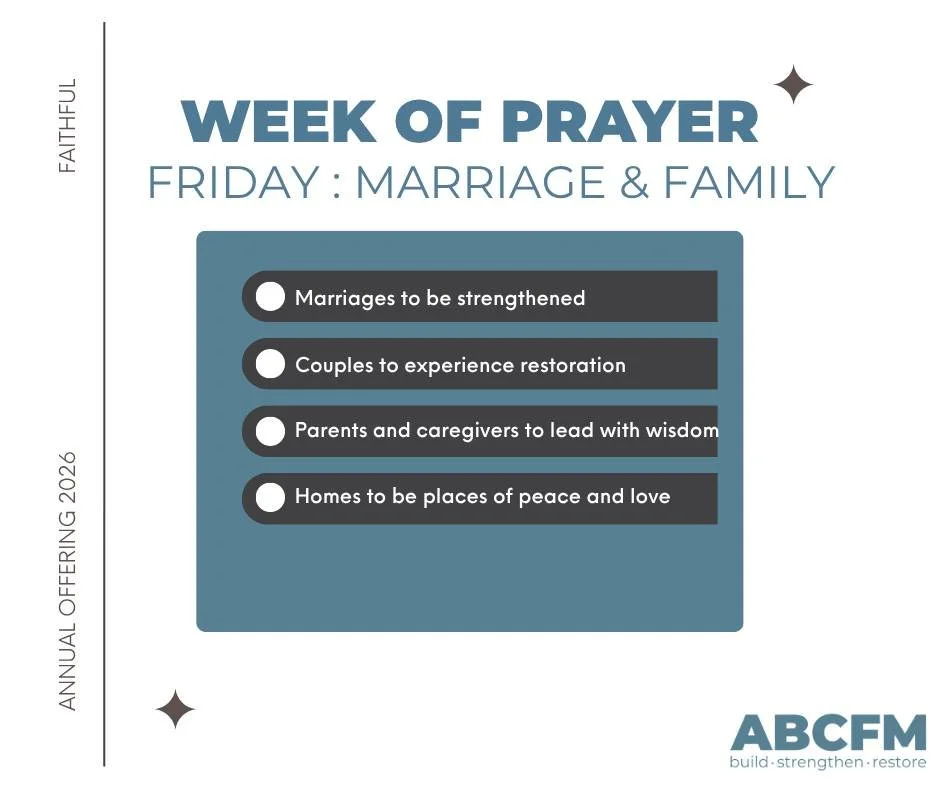 "A cord of three strands is not quickly broken.&rdquo; &mdash; Ecclesiastes 4:12

Strong families are built on love, grace, and a deep relationship with the Father. 

Prayer Points:
&bull; For marriages to be strengthened through communication a