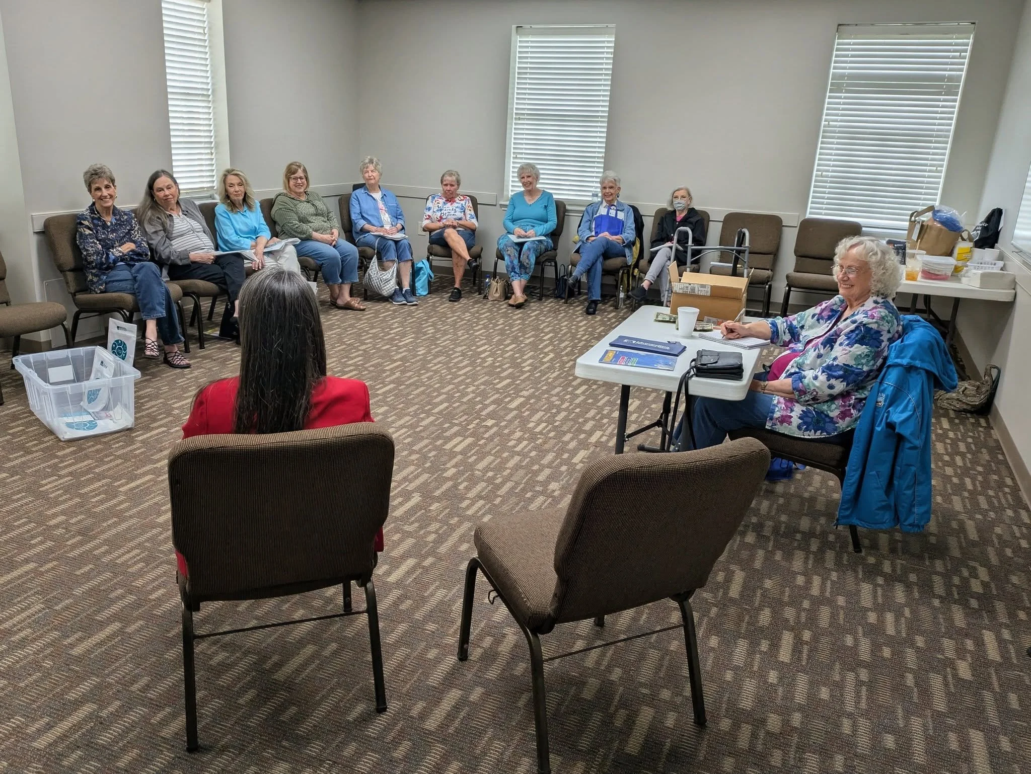 We are always grateful for opportunities to share the heart of ABCFM and invite others into the work of caring for children and families across Arkansas. 

Recently, Brian Trostle, a member of our board, invited us to speak at a women&rsquo;s Bible s