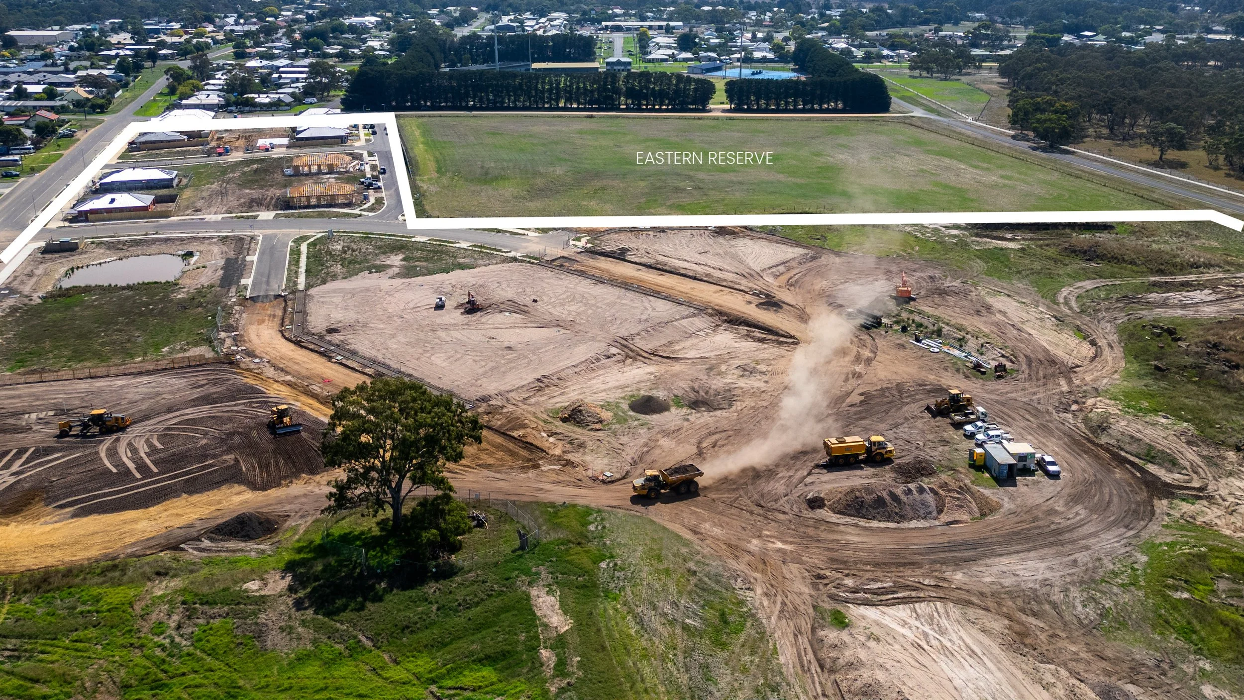 Aerial view The Precinct Winchelsea.