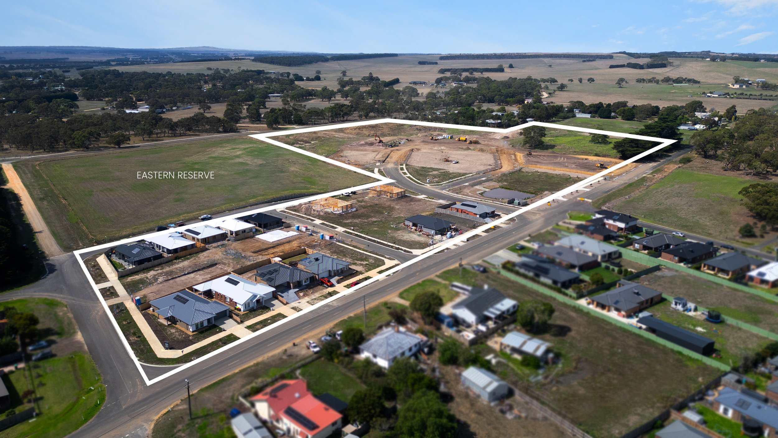 Aerial view The Precinct Winchelsea.