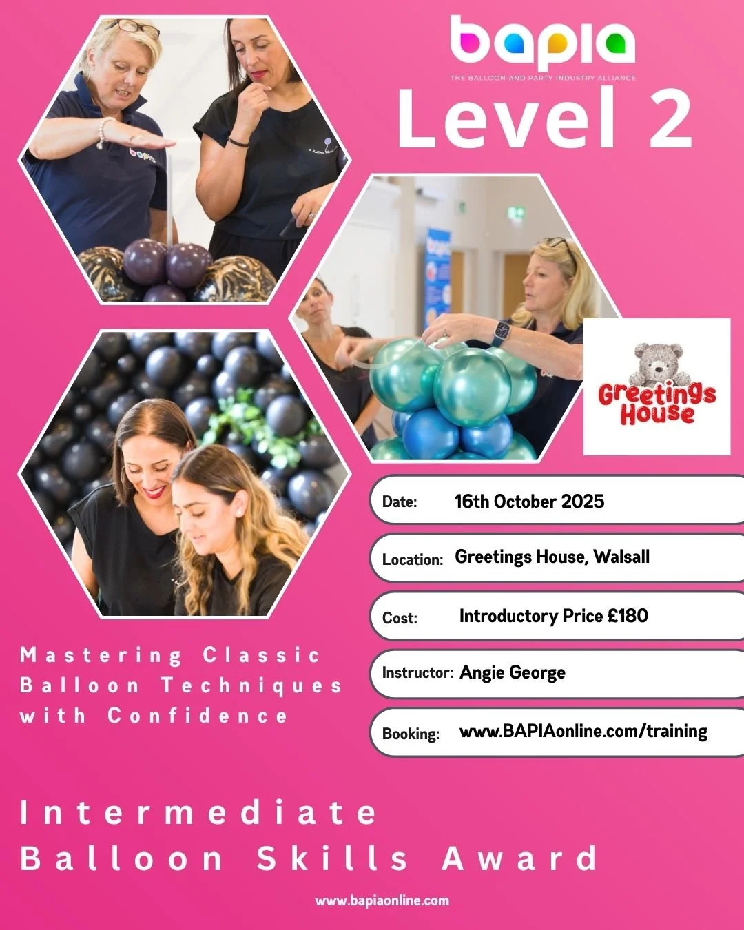 BAPIA Level Two - Intermediate Balloon Skills Award - Walsall, West Midlands