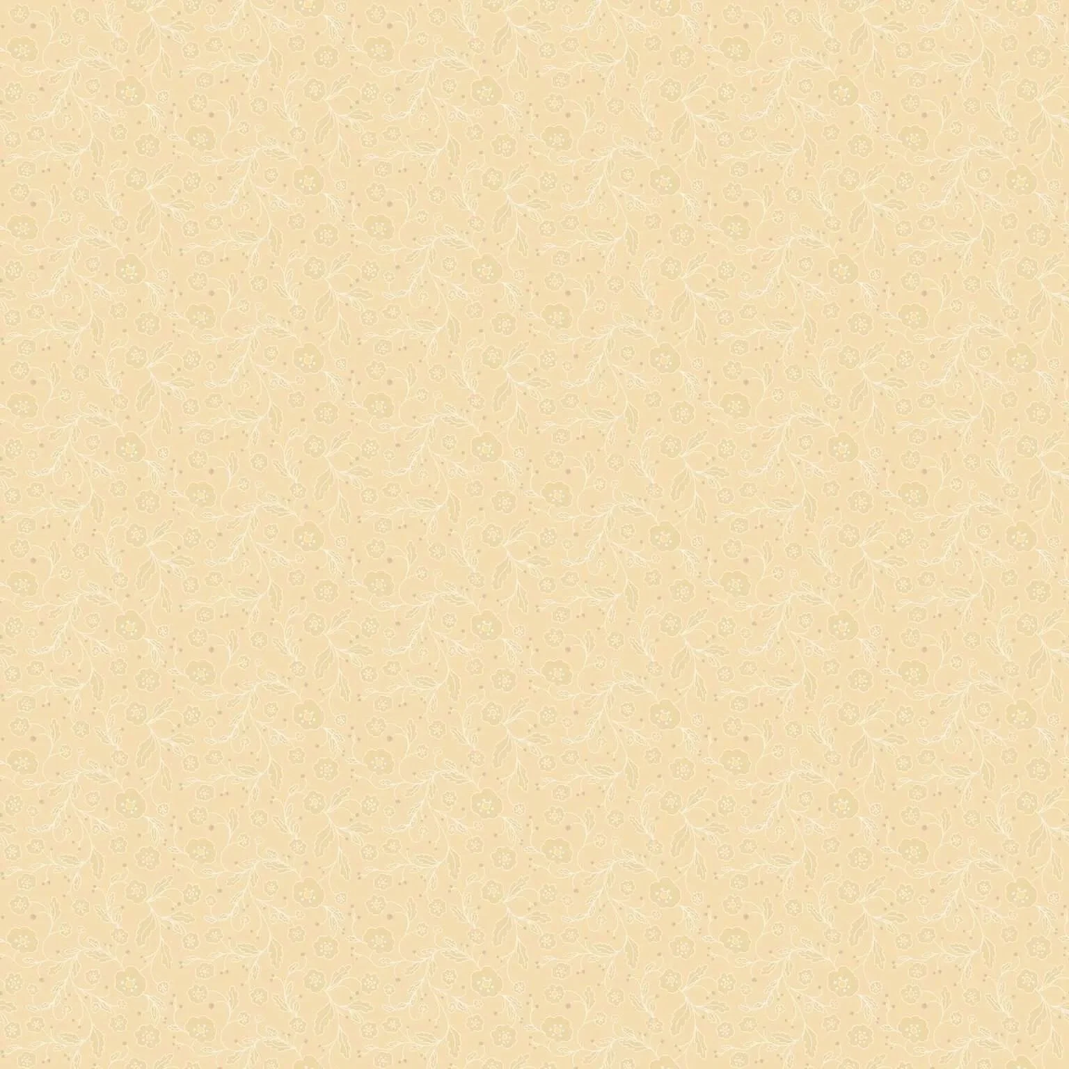 'Blooms Buttercup' 100% Cotton By Makower, 112cms wide, 1701L, (per 0.25cms)